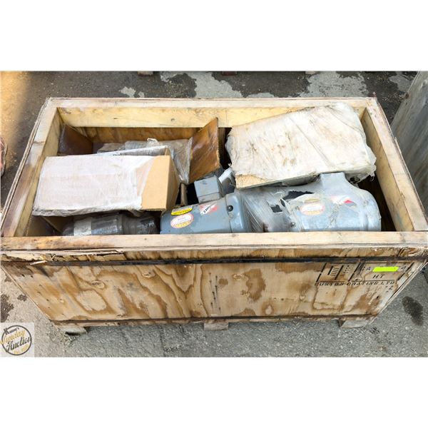CRATE OF ELECTRIC MOTORS