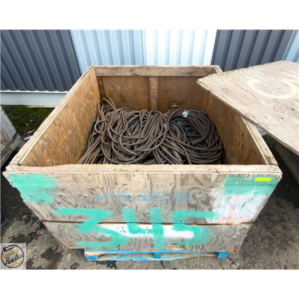 LARGE CRATE OF WELDING CABLES