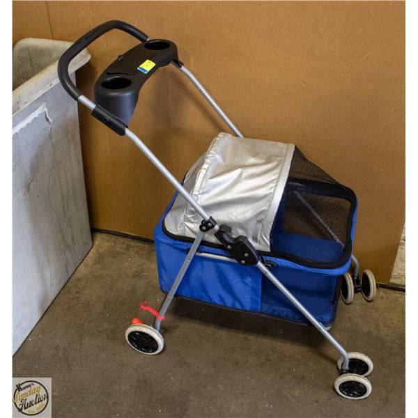 4 WHEEL FOLDABLE PET STROLLER: