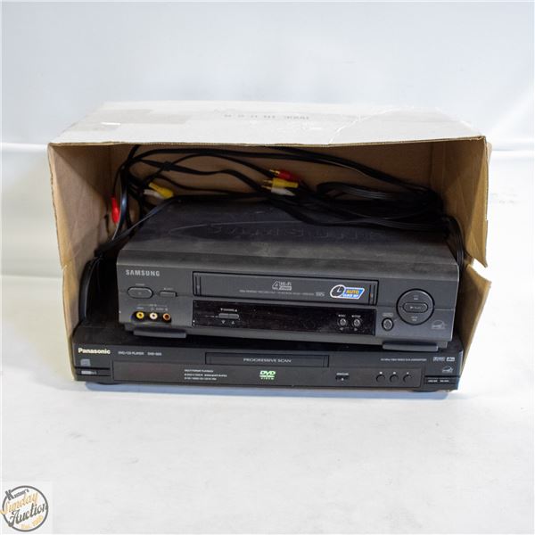 PANASONIC DVD PLAYER & SAMSUNG VHS PLAYER