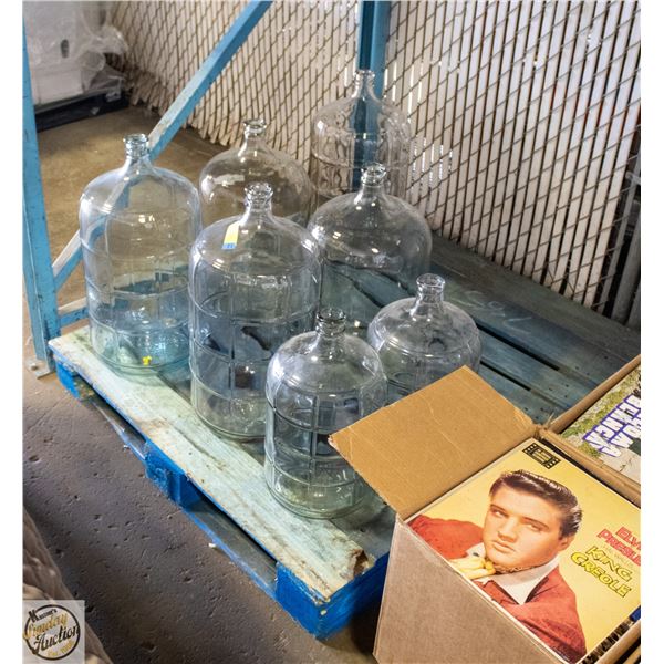 PALLET OF WINE MAKING CARBOYS