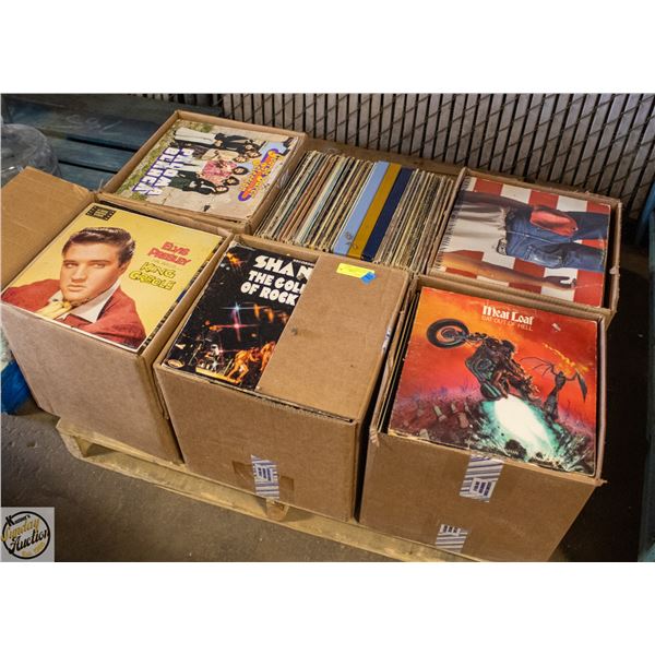 PALLET LOT OF LP RECORDS ASSORTED MIXED VARIETY