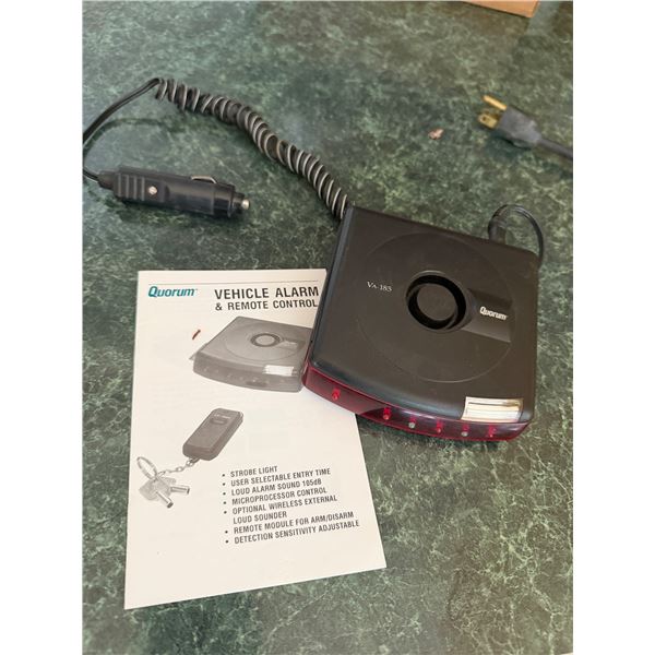 QUORUM Vehicle, alarm no remote