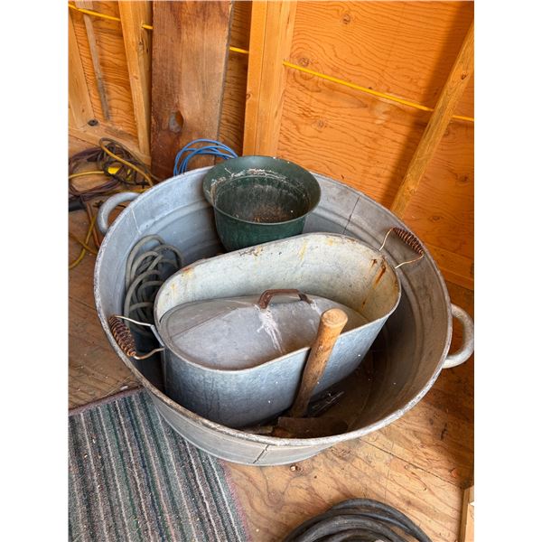Wash tub and boiler