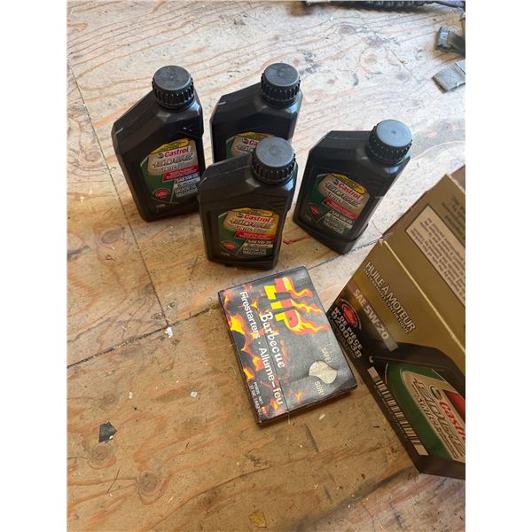 Barbecue starter and four full oil