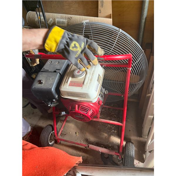 hurricane fan with Honda engine horsepower only used a few times