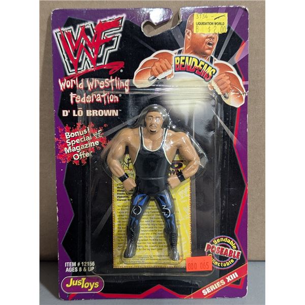 JusToys World Wrestling Federation D' Lo Brown Bend-Ems Poseable Figure