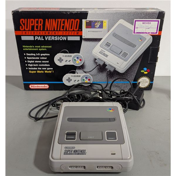 Super Nintendo Entertainment System PAL Version (No Controllers or Super Mario Game)
