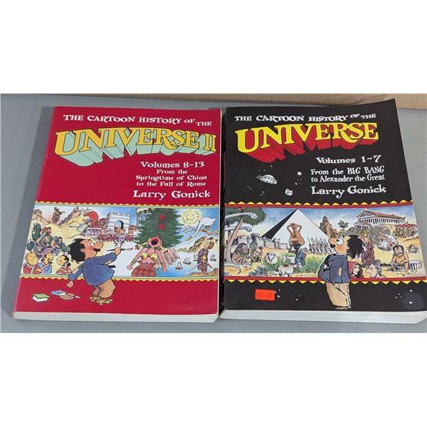 2 1990s The Cartoon History of The Universe I & II Books by Larry Gonick (Vols. 1-13)