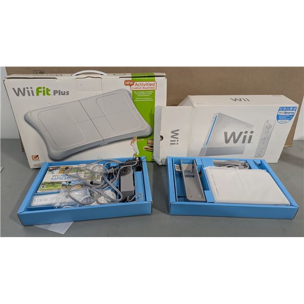 Wii Console w/ Wii Sports, Wii Fit Plus, & Accessories