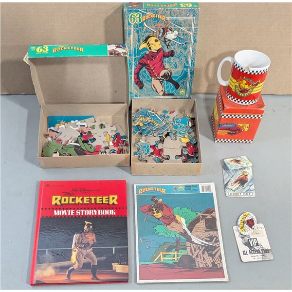 VTG Rocketeer Lot w/ Puzzles, Books, Mugs, & More