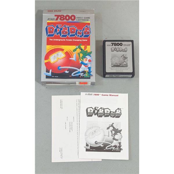 Atari 7800 Dig Dug Game Cartridge