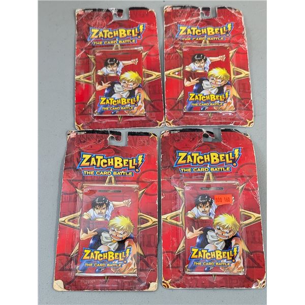 4 Sealed Bandai ZatchBell! Trading Card Packs