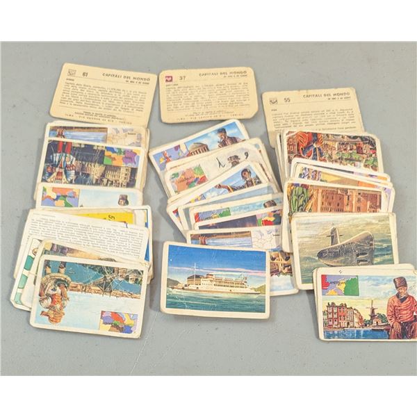 Lot of Assorted Italian Capitali de Mondo Educational Collector Cards