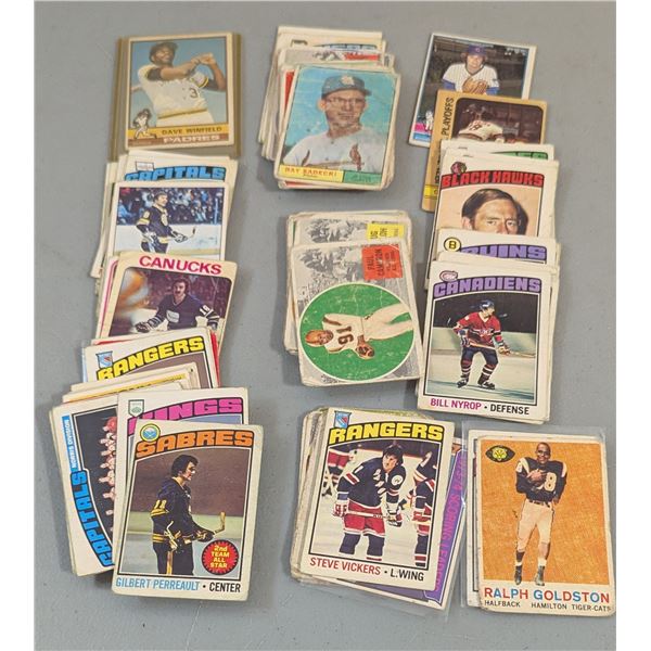 Lot of Assorted VTG Sports Cards w/ Hockey, Football, & Baseball