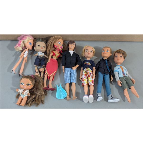 Lot of Assorted Dolls w/ Baby Bratz