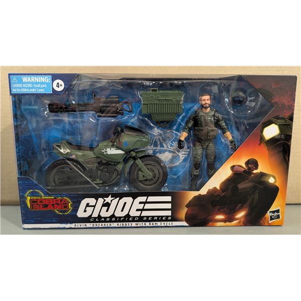 Sealed Hasbro GI Joe: Classified Series Alvin "Breaker" Kibbey Action Figure w/ Ram Cycle