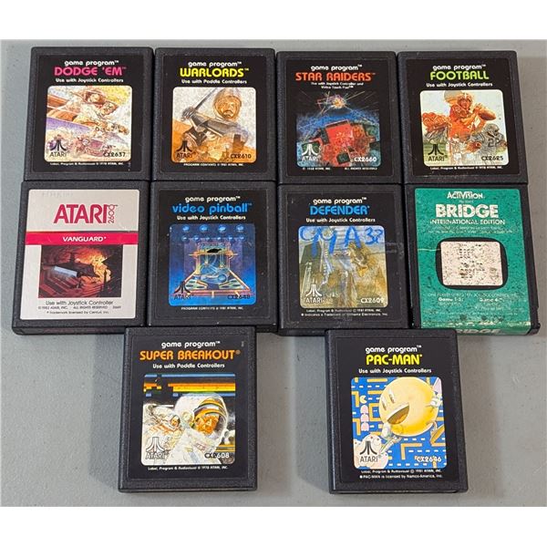 Lot of Assorted VTG Atari Game Cartridges w/ Pac-Man, Pinball, & More