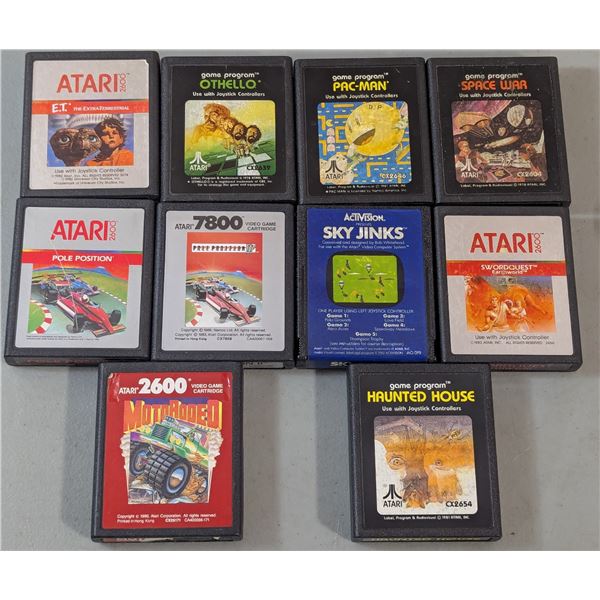 Lot of Assorted VTG Atari Game Cartridges w/ ET, Pac-Man, & More