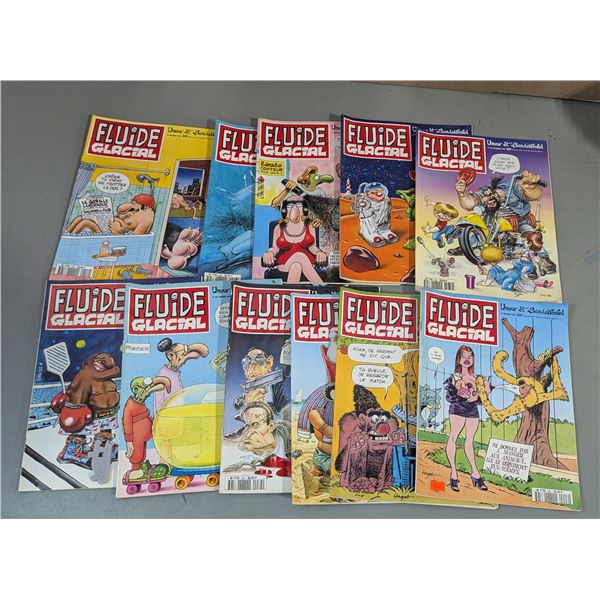 Lot of Fluide Glacial French Adult Humor Comic Magazines