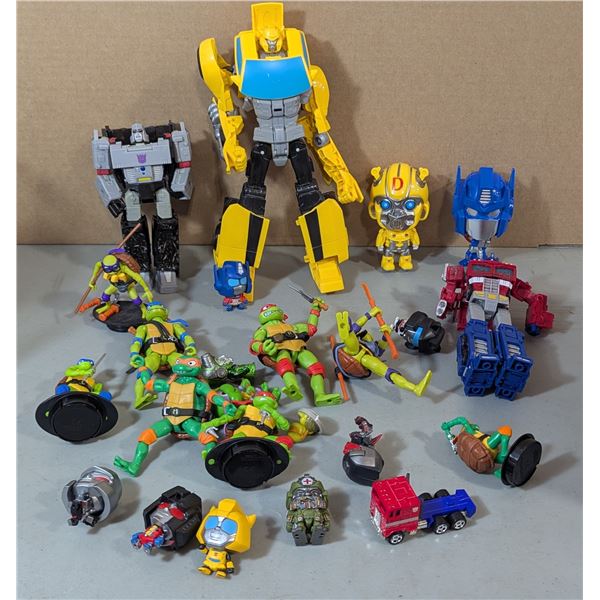 Lot of Assorted Toys w/ Transformers & Teenage Mutant Ninja Turtles