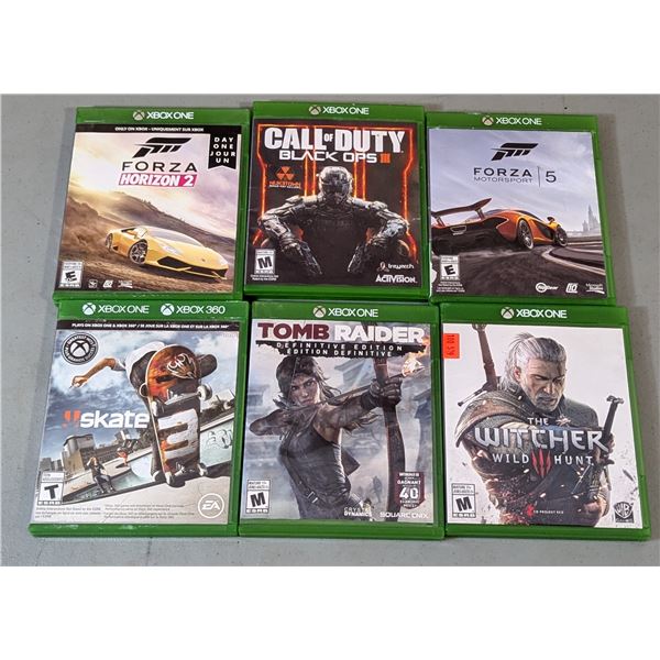 Lot of Xbox One Games w/ Call of Duty Black Ops III, Tomb Raider, The Witcher, & More