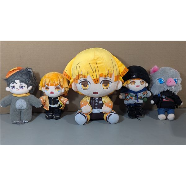 Lot of Mostly Demon Slayer (Kimetsu no Yaiba) Stuffed Plush Toys
