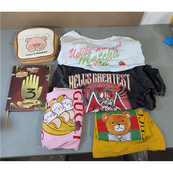 T-Shirt, Accessory, & Book Lot