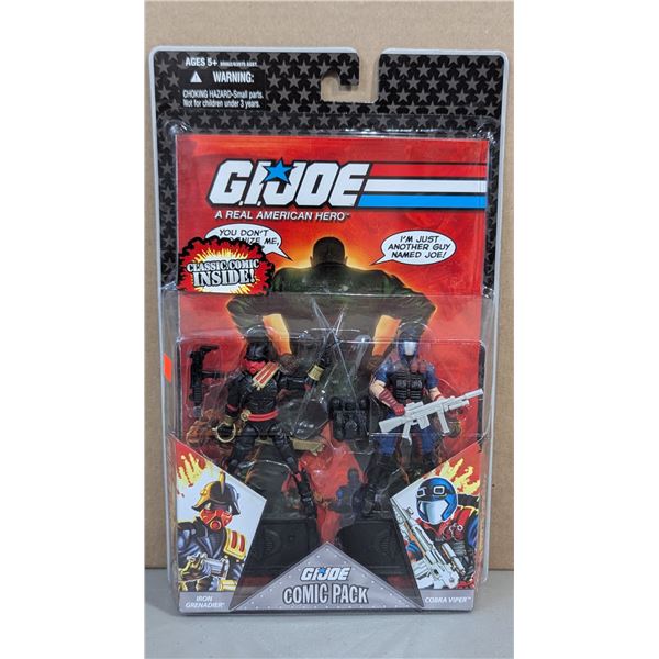 Sealed GI Joe Comic Pack w/ Comic & 2 Action Figures (Iron Grenadier & Cobra Viper)