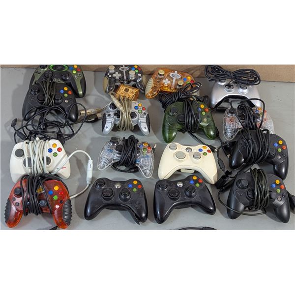Lot of Assorted Xbox & Xbox-Compatible Controllers