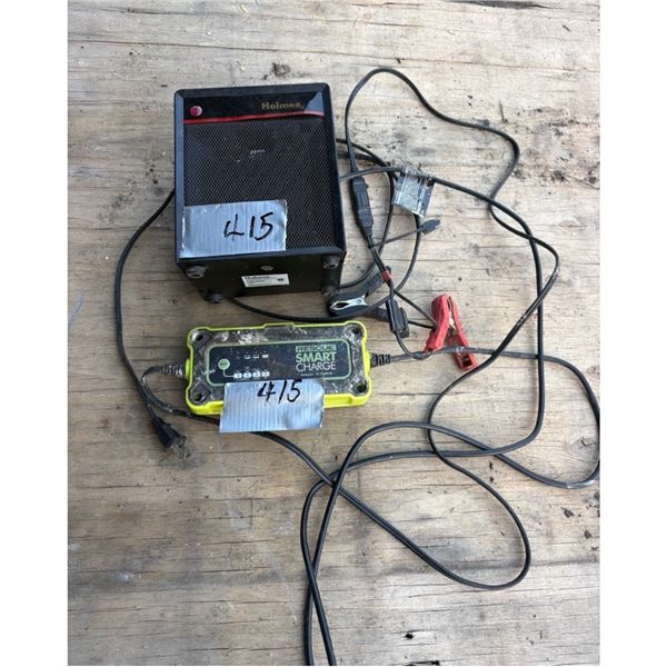 Holmes Electric Fan, Rescue Smart Charger 12V/6V/4 Amp