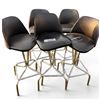 Image 1 : 5 Black Bar Stools