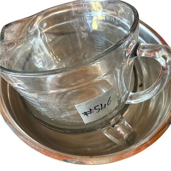 Mixing Bowls and Big Glass Measuring Cup