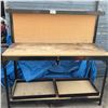 Image 1 : Large Metal / Wood Workbench