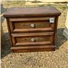 Image 1 : Vintage Dark Finish End Table / Night Stand