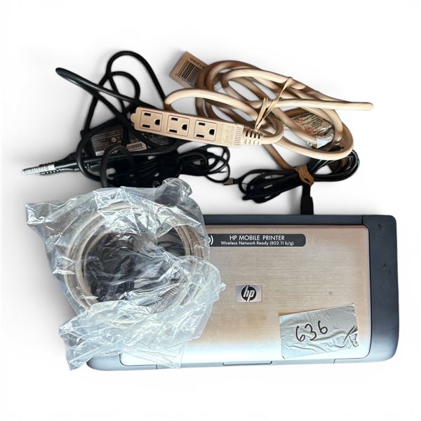 Ethemet Cables, Extension Cord, and Hp Wireless Officejet H470 Printer