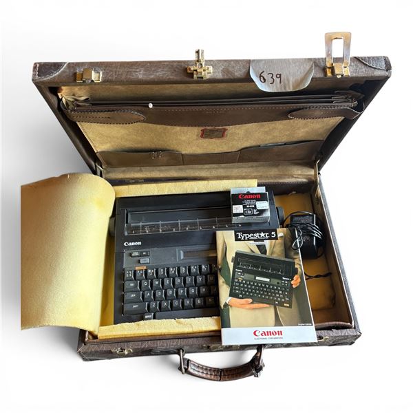 Canon Typestar 5 Electric Typewriter in Case with Manual