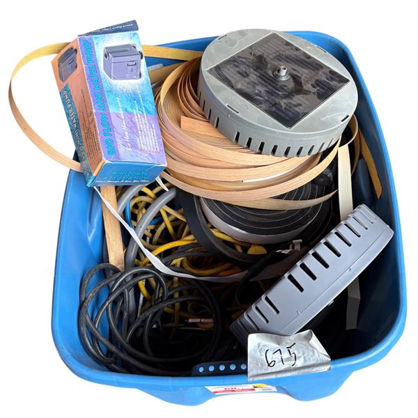 Bucket of Hoses and Extension Cords