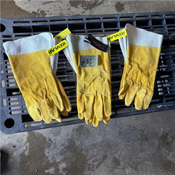 3 Size XL Moose Hide Welding Gloves