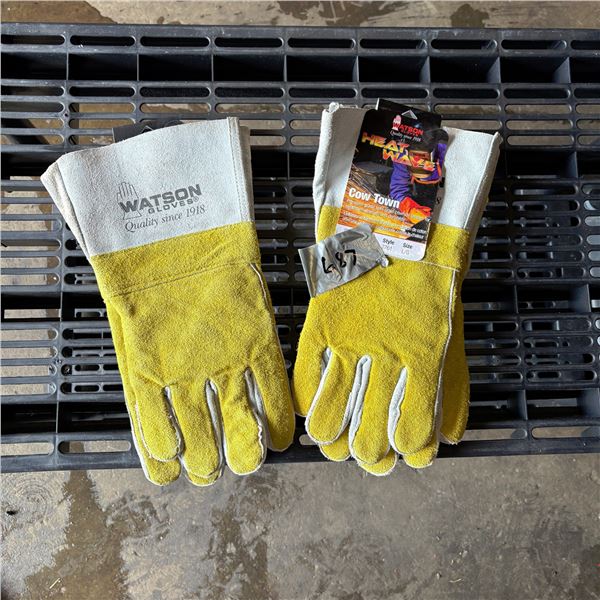2 Pairs Heatwave Cowhide Welding Gloves