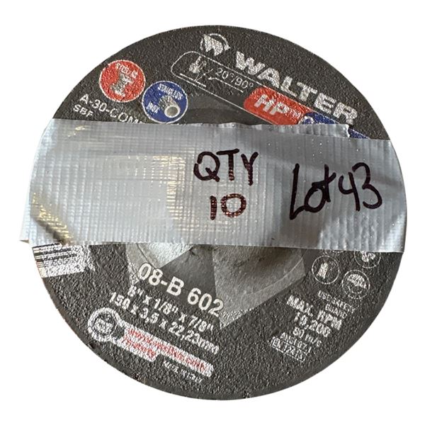 10 6x1/8x7/8 inch grinding disc NEW