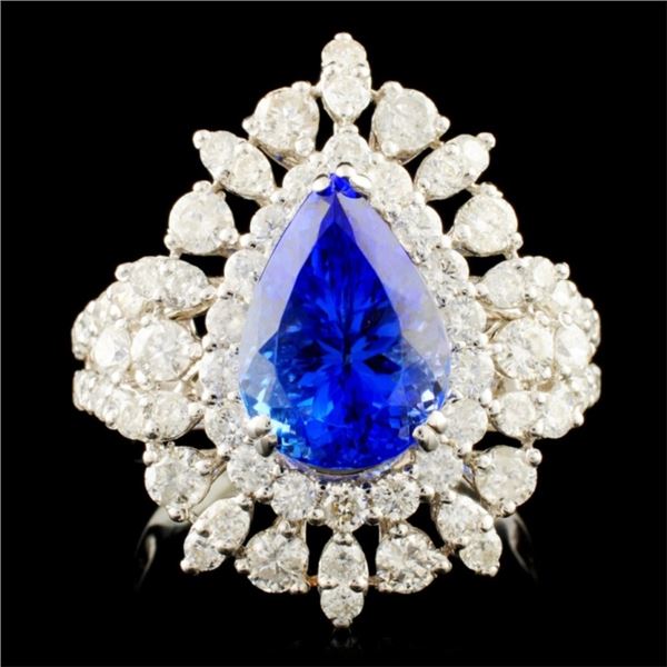 18K Gold 3.20ct Tanzanite & 2.00ct Diamond Ring