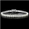 Image 4 : 18k White Gold 12.00ct Diamond Tennis Bracelet