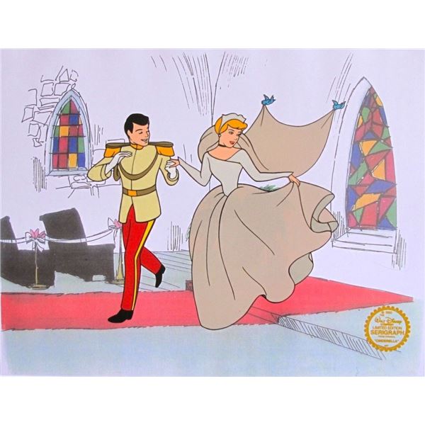 Disney CINDERELLA & PRINCE Sericel Serigraph Cel A