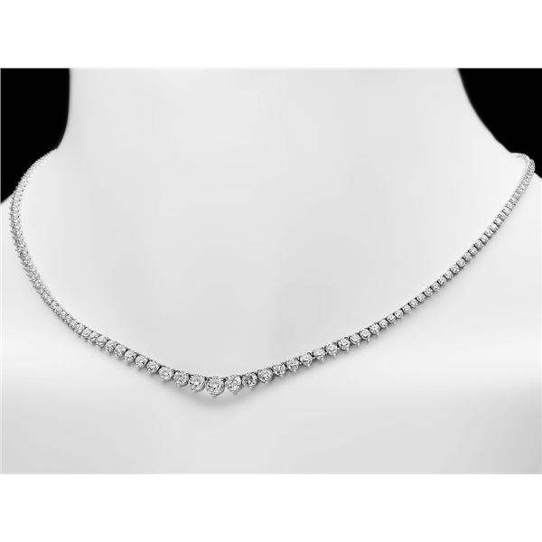 18k White Gold 12.00ct Diamond Necklace