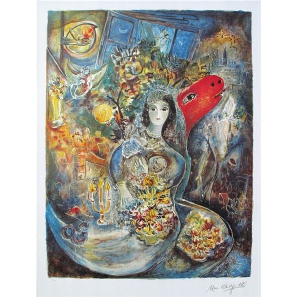 Marc Chagall BELLA  Facsimile Signed Offset Lithog