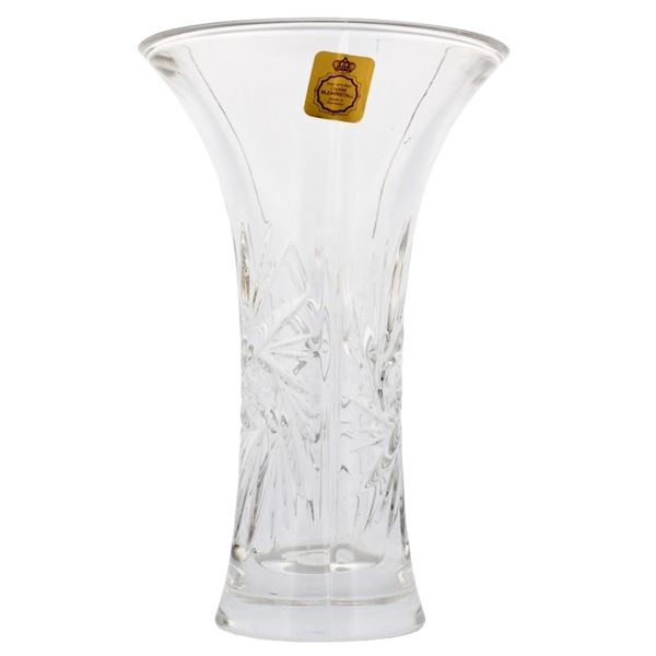 Vintage German Bleikristall Crystal Trumpet Vase