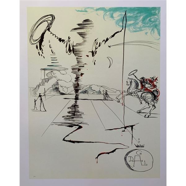 Salvador Dali SPINNING MAN Facsimile Offset Lithog