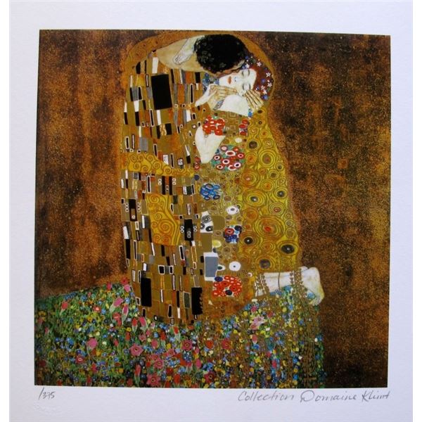 Gustav Klimt THE KISS Signed Limited Giclee