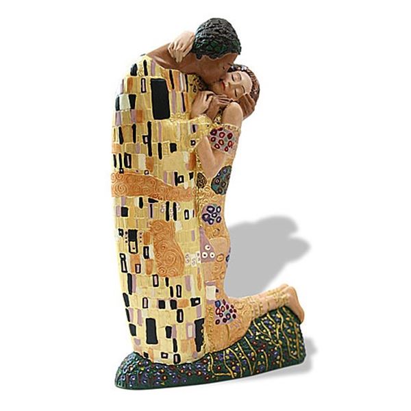 Gustav Klimt THE KISS Museum Sculpture Statue